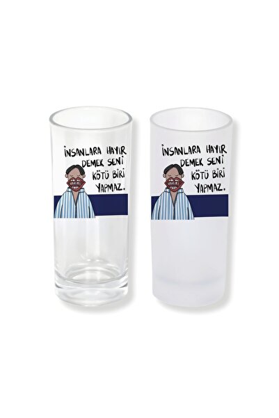 Ghostbastır Özlü Sözlü Buzlu / Buzsuz Seçenekli Rakı Bardağı – 1 Adet Şık Sun...