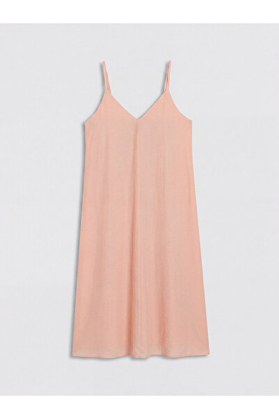 LC Waikiki Nevavm V-Neck Rope Strap Dress with a Difference