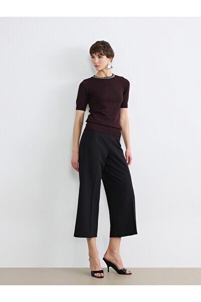 LC Waikiki Peak New Season Loose Fit Women's Pleated Capri