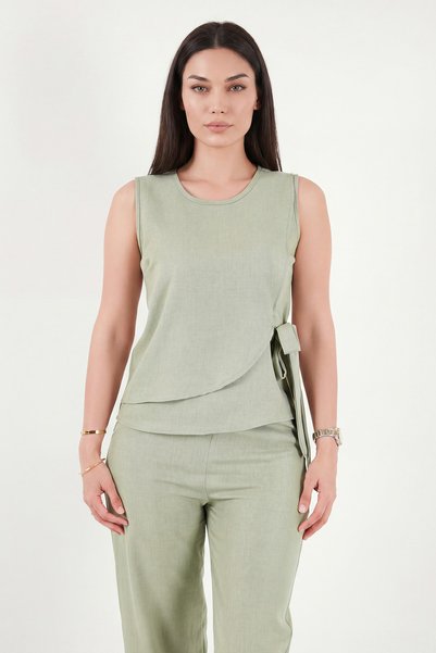 Lela Regular Fit Bağlama Detaylı Bisiklet Yaka Takım TAKIM 5866466