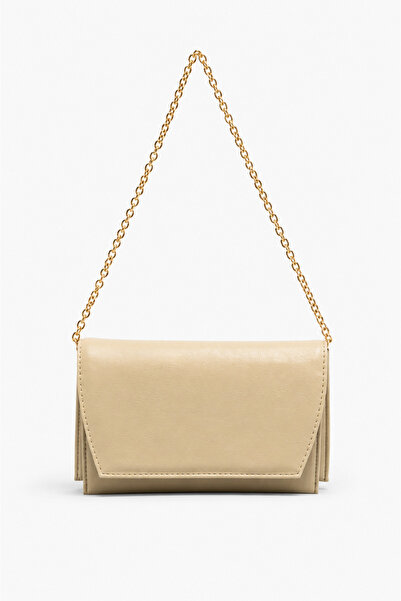 Madamra Cream Bag with Leather Look Chain Strap for Women - Stylish Portfolio...