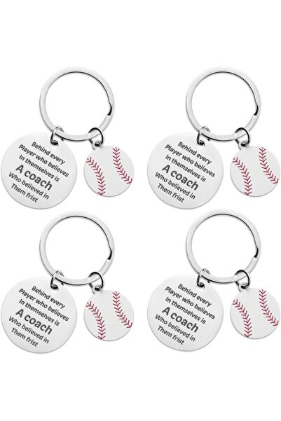 WATINC Coach Keychain Gifts, 4 Pieces Thank You Keychain Appreciation for Bas...