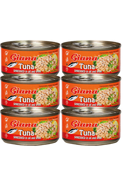 Giana Pachet 6x Giana- Ton marunțit in ulei vegetal și suc propriu 160g