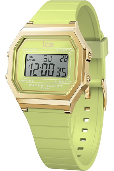 Ice Watch ساعة آيس ديجيت ريترو بحزام بلاستيكي للنساء (مقاس صغير)