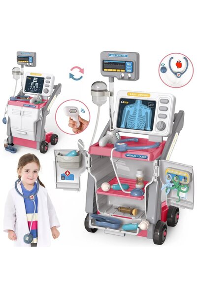 Matadi Set cabinet medical interactiv Smart Little Doctor cu monitor EKG,efec...