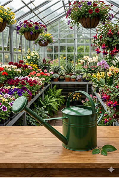 VAV Mühendislik Metal Watering Can 8 Lt - Garden Flower Plant Watering Can Co...