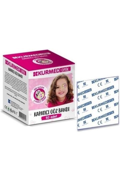 Yıldızan bgm shop KURMED OPTİK KAPATICI GÖZ BANDI - 50 Adet Kız 414149