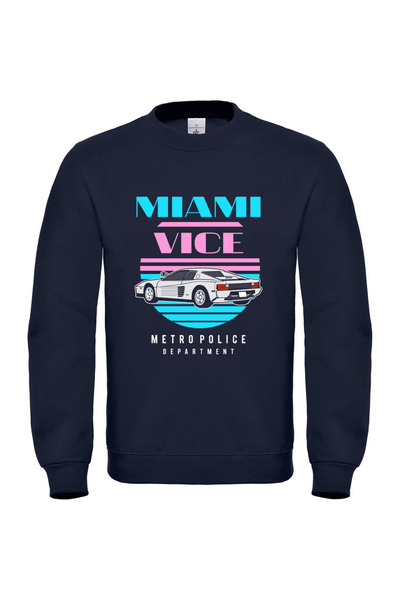 GILDAN Παιδικό Φούτερ Miami Vice - ΣΚΟΥΡΟ ΜΠΛΕ, 10 ετών