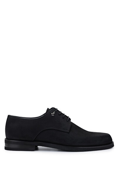 Tamer Tanca Men's Genuine Leather Black Classic Shoes