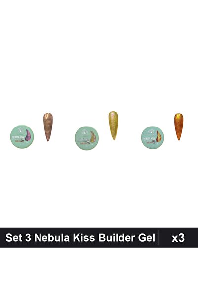 global fashion Set 3 Nebula Kiss Builder Gel 15g - Nr.04 Nr.05 Nr.06