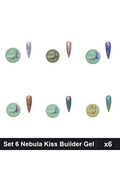 global fashion Set 6 Nebula Kiss Builder Gel 15g - Nr.01 Nr.02 Nr.03 Nr.04 Nr...