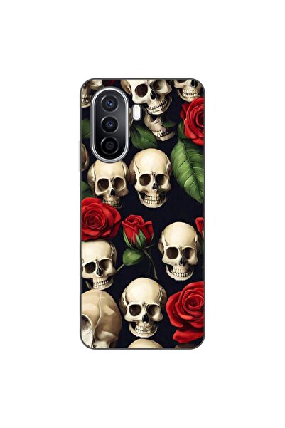 OEM Husa compatibila cu Huawei Nova Y70 Silicon Gel Tpu Model Skulls and Roses