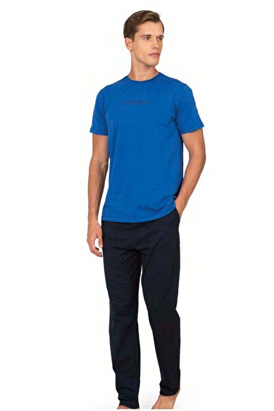 Pierre Cardin 6135B Men's Saks Short Sleeve Round Neck Pajama Set