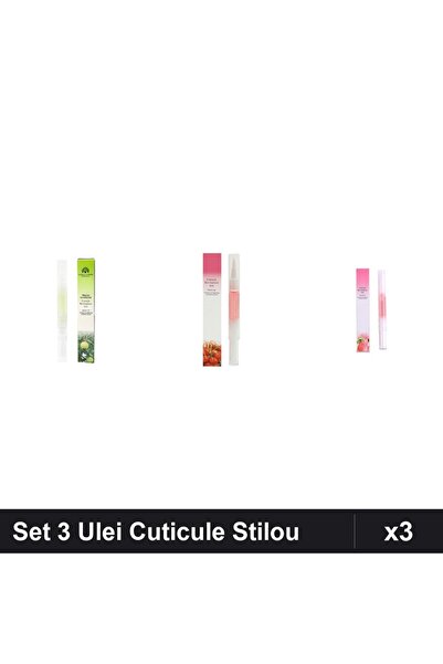 NAİLS Set 3 Ulei Cuticule Tip Stilou - Măr, Cherry, Peach - Global Fashion