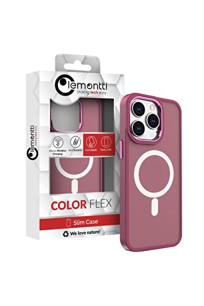 lemontti Husa Color Matte MagSafe iPhone 15 Pro Max Visiniu