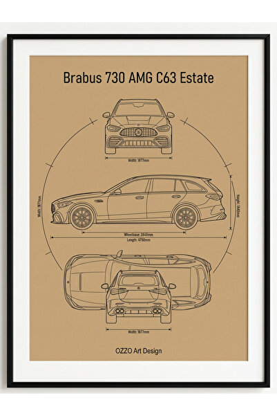 Brabus 730 AMG C63 Estate (2024)Blueprint Line Art | Limited Edition A3 |