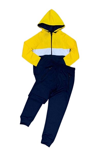 kısmet sepeti Hooded Windproof Fabric with Thin Cotton Lining Yellow Navy Blu...