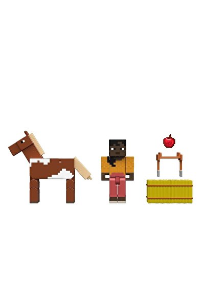 Mattel Games Figurine Minecraft pachet de 2 + accesorii JCN57