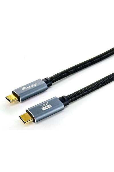 EQUIP Kabel USB-C3.2->C Gen2 4K PD100W St/St 3.00m schwarz