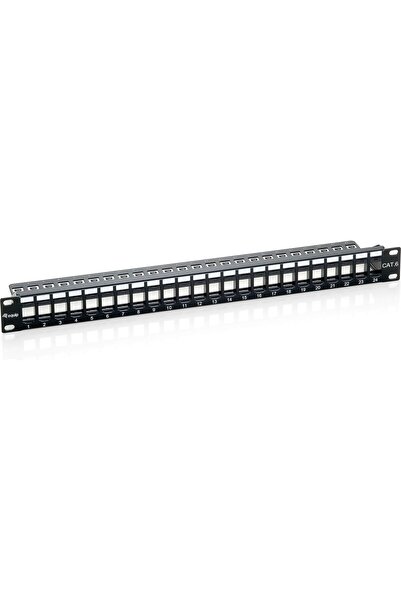 EQUIP Patchpanel 19 inch 24xKeystones UTP 1U LSA/110 RAL9005