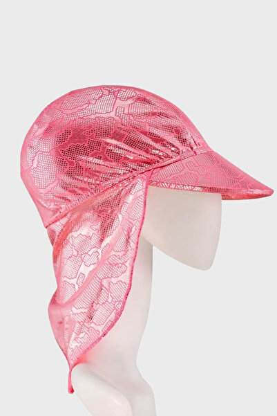 SLIPSTOP Serpina Fuchsia Junior Desenli UPF 50+ Korumalı Güneş Şapka Kız Çocu...