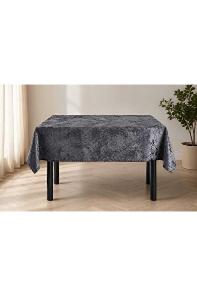 çeyizköşesi Okey/Kart Game Tablecloth Velvet 140X140 Smoked