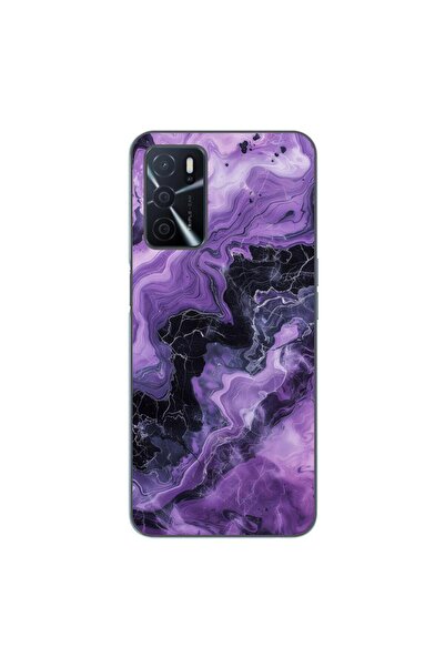 OEM Husa compatibila cu Oppo A16 Silicon Gel Tpu Model Abstract Purple Marble
