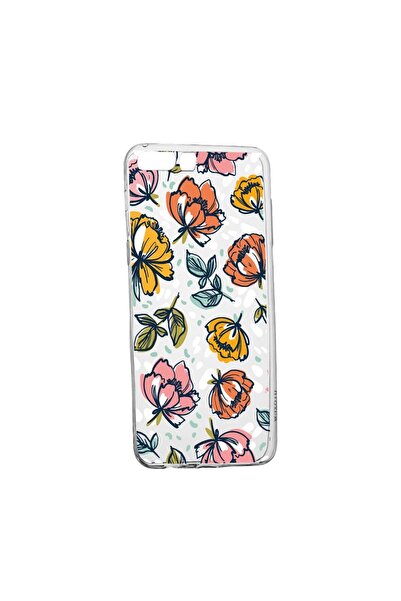 bestcase Силиконов калъф, съвместим с Huawei Y6 2018, Цветя - Пастелни цветов...