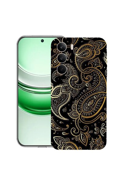 bestcase ¬Æ Husa Clear Silicon pentru Realme C71, Golden Pattern, 2041144 T 1154