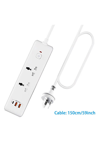 Choice AU 2 outlet with USB 1pc white AU Wall mounted power socket extension ...
