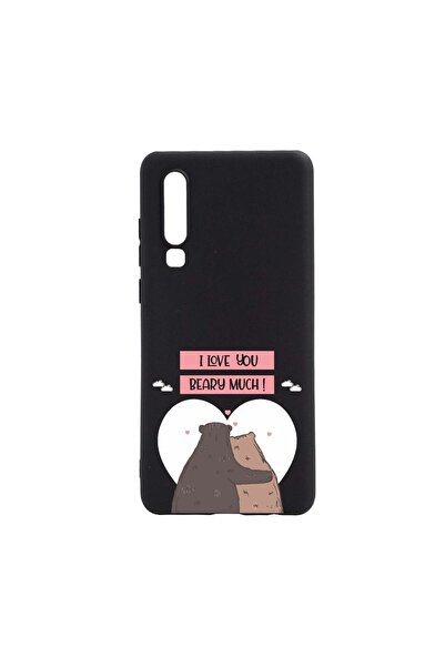 bestcase Husa Silicon Compatibila Cu Huawei P30, I Love U Beary Much!, rezist...