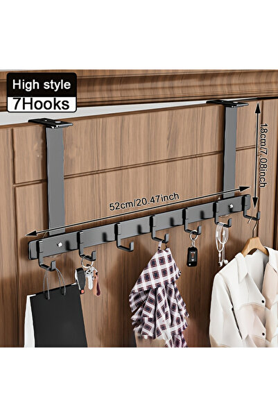 Choice5 7Hooks Black H Hooks Over The Door 5/7 Hooks Metal Bathroom Organizer...