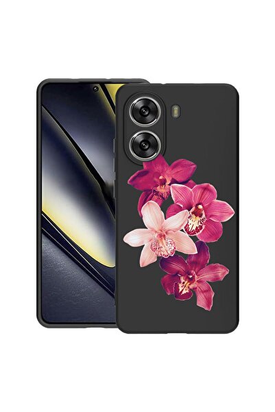 bestcase Ултра тънък TPU калъф, съвместим с Poco X7 Pro 5G, Флорален - Червен...