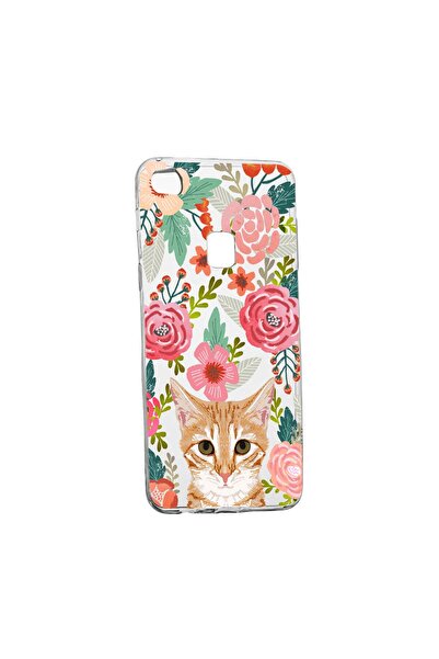 bestcase Husa Cat and Flowers, pentru Huawei P10 Lite, rezistenta la uzura, a...