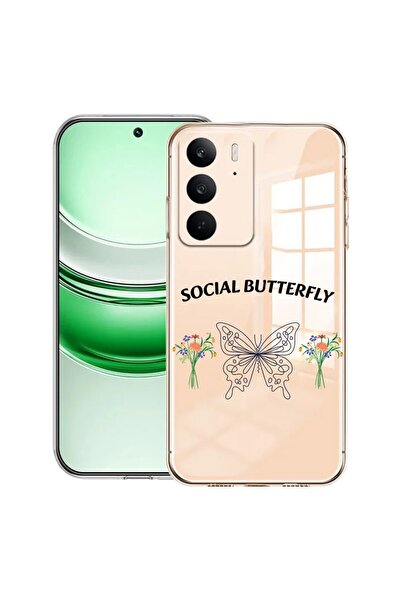 bestcase Прозрачен силиконов калъф за Realme C71, Social Butterfly, 2041144 T...