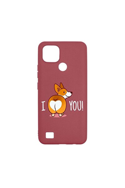 bestcase Θήκη σιλικόνης, Συμβατή με Realme C21, Χαριτωμένο σκυλάκι Emoji, ανθ...