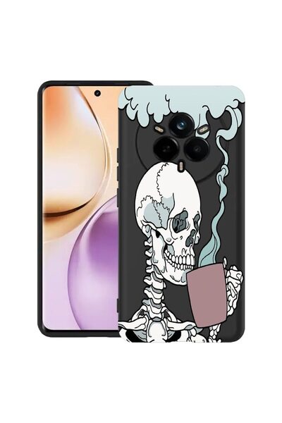 bestcase ¬Æ Husa pentru Realme 14 Pro Plus 5G, Skull, Slim Silicon 0.8MM, Ant...