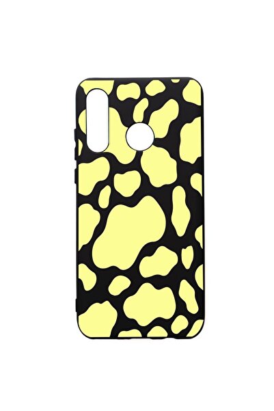 bestcase Husa Silicon Premium compatibila cu Huawei P30 Lite, Yellow Cow, cu ...