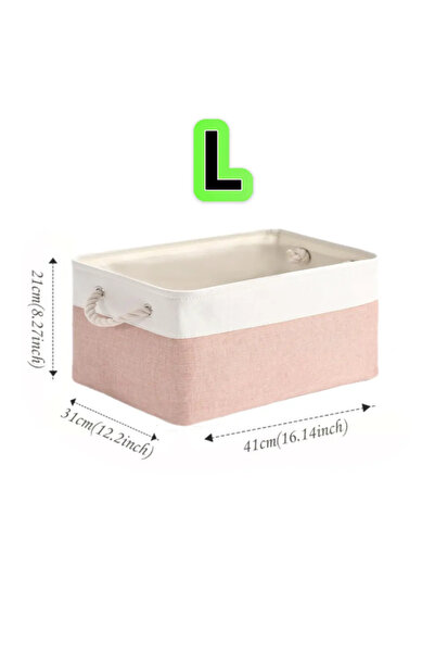 Choice3 L Double-layered Linen Laundry Basket with Handles Clothes Storage Ba...