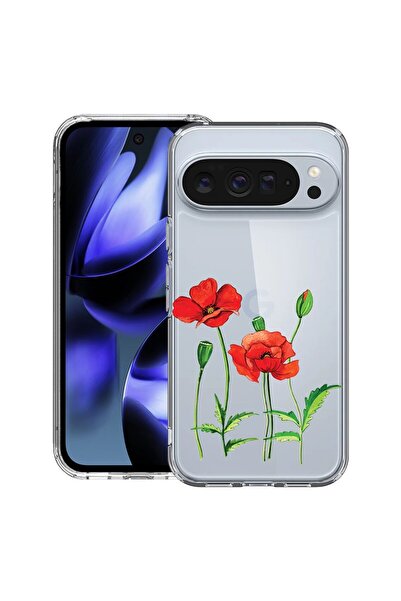 bestcase Husă pentru Google Pixel 10 / Pixel 10 Pro cu Design Red Poppy, Sili...
