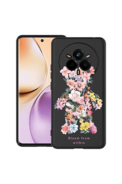 bestcase Husă pentru Realme 14 Pro Plus 5G, Ursuleț de pluș cu flori interioa...