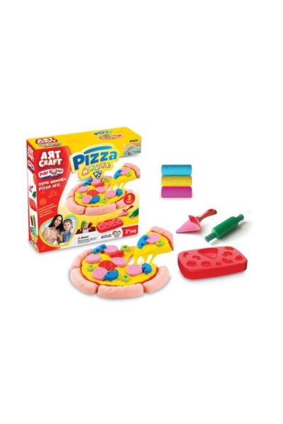 Generic Brand Set creativ tematic plastilina cu sabloane Pizza 150 gr
