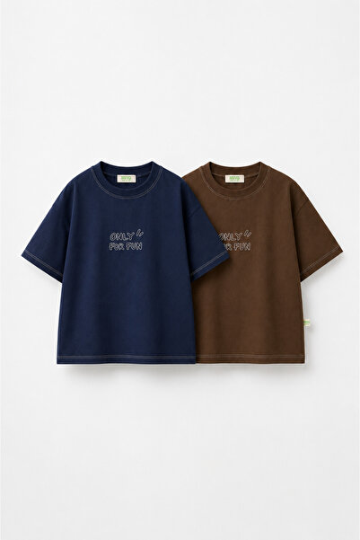 nivo baby Boy's 2-Piece Basic Oversize T-Shirt Set