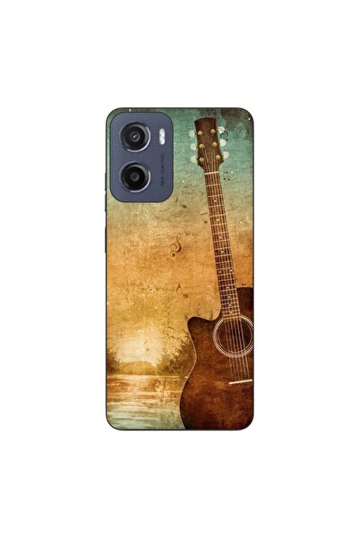 OEM Калъф, съвместим с Motorola Moto G05, силиконов гел TPU, с винтидж китаре...