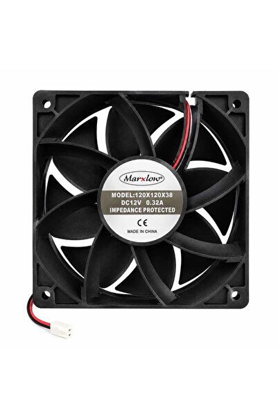 Marxlow 12CM 38MM 12VOLT 2 UÇLU 120X120X38MM 12V 0,32A DC 2P FAN