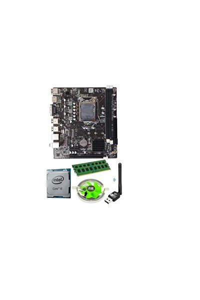 Midcom B8G i5-3470 3.60GHz 8GB RAM H61 WiFi CPU Fan Bundle Anakart Komple SET