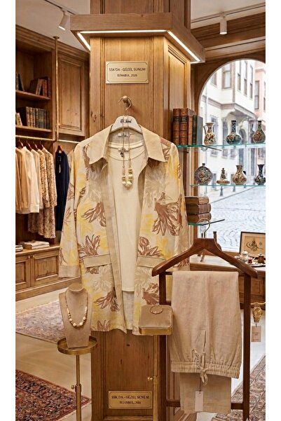 Furkan Giyim Butik KETEN DESENLİ TAKIM