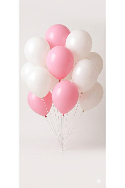 Anatolia 20li balon paketi 10 pembe + 10 beyaz set doğum günü süsü bekarlığa ...