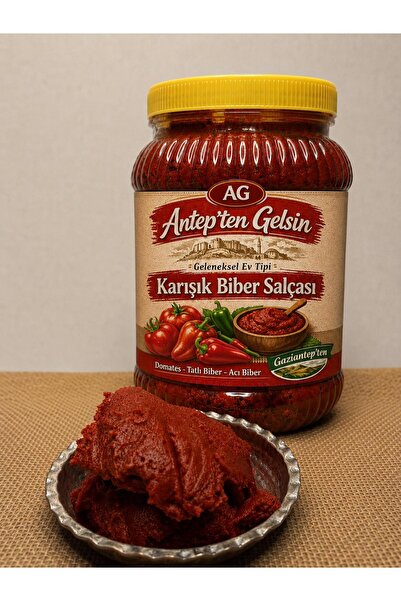 aganteptengelsin Karışık Salçası - Domates Tatlı Biber Acı Biber - Yeni Mahsu...