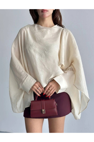 Ekim Store Bat Sleeve Flying Cape Blouse